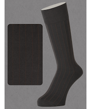 【Tabio MEN】 連続シルケット ストライプレギュラー丈ソックス