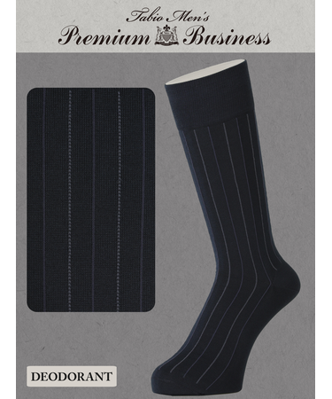 【Tabio MEN】 連続シルケット ストライプレギュラー丈ソックス