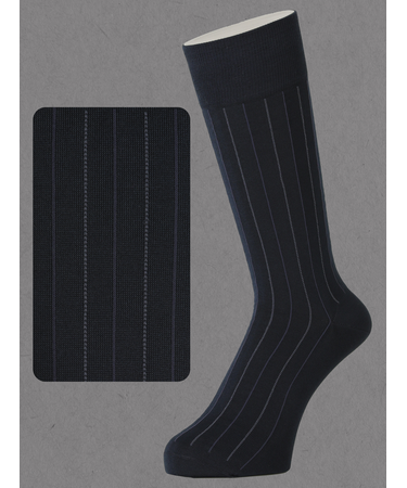 【Tabio MEN】 連続シルケット ストライプレギュラー丈ソックス