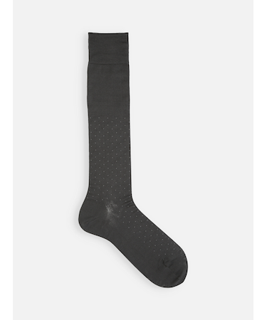 【Tabio MEN】連続シルケットピンドットロングホーズ