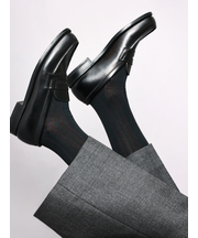 【Tabio MEN】連続シルケットストライプロングホーズ