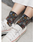 フロートボタニカル総柄ショートソックス
