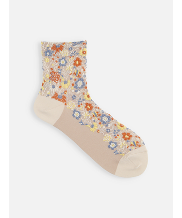 フロートボタニカル総柄ショートソックス