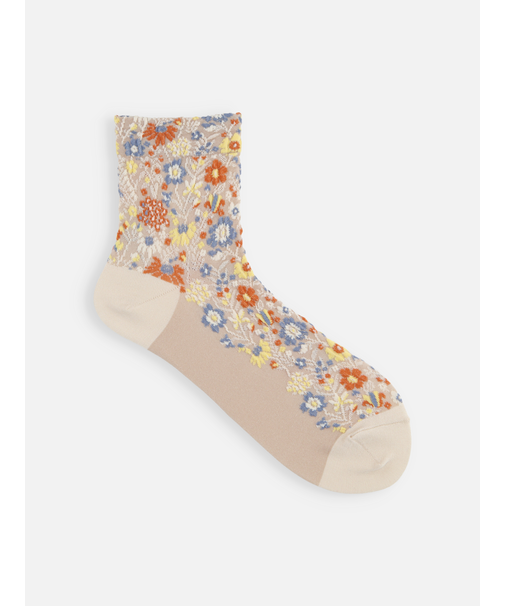 フロートボタニカル総柄ショートソックス