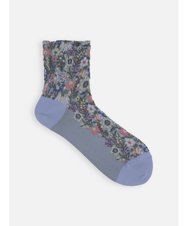 フロートボタニカル総柄ショートソックス