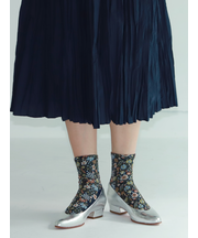 フロートボタニカル総柄ショートソックス