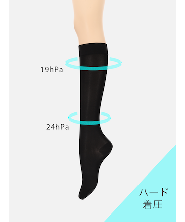【美脚Labo】弾性ハイソックス※厚手着圧ハードタイプ