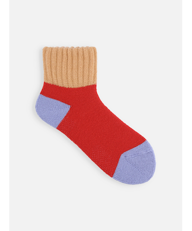 三面切替パイル起毛ルームソックス