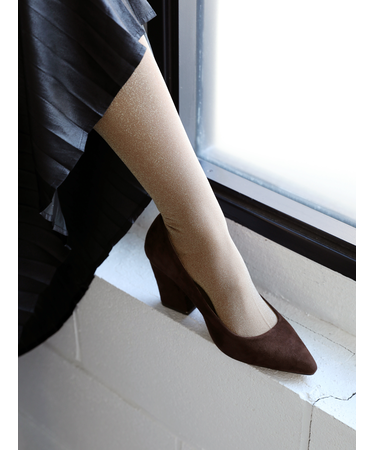 薄手ラメハイソックス