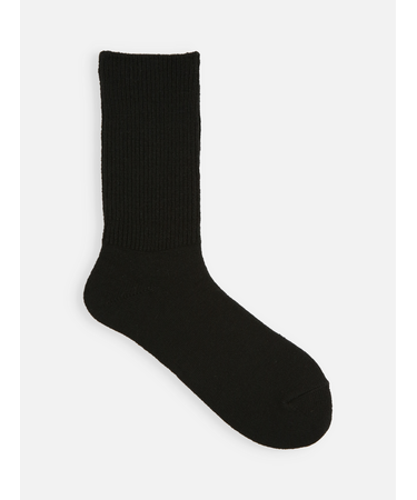 毛混リブ無地ソックス