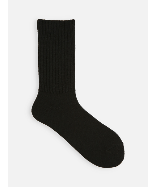 毛混リブ無地ソックス