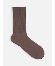 毛混リブ無地ソックス