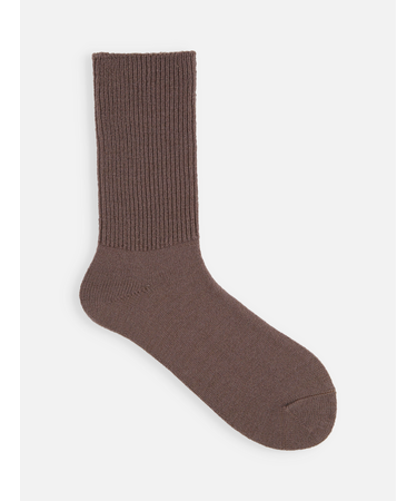 毛混リブ無地ソックス