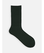 毛混リブ無地ソックス