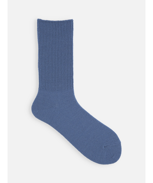 毛混リブ無地ソックス