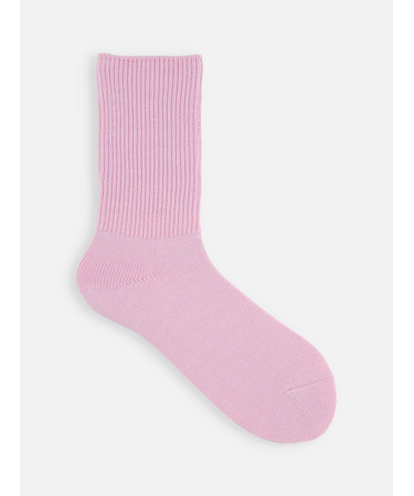 毛混リブ無地ソックス