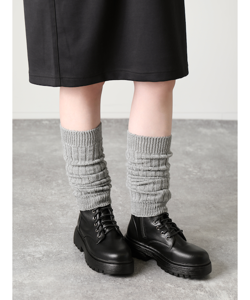 ラメ4×2リブレッグウォーマー