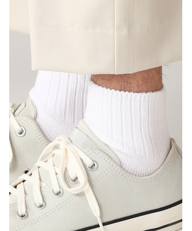 【Tabio MEN】ベーシックリブベタショートソックス