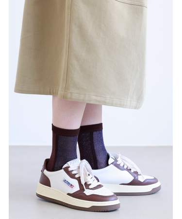 ラメバイカラーショートソックス