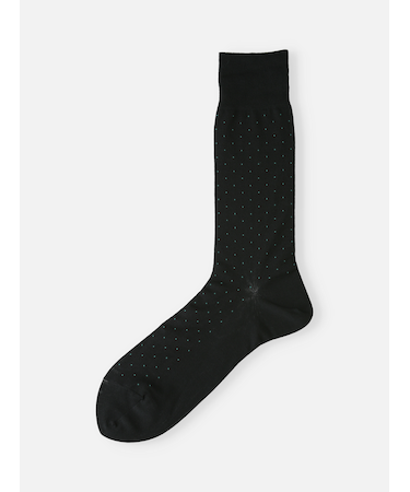 【Tabio MEN】連続シルケット ドットレギュラー丈ソックス 27.0～29.0cm