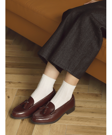 【定番】太リブショートソックス