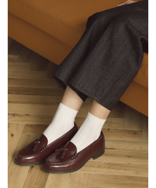 【定番】太リブショートソックス