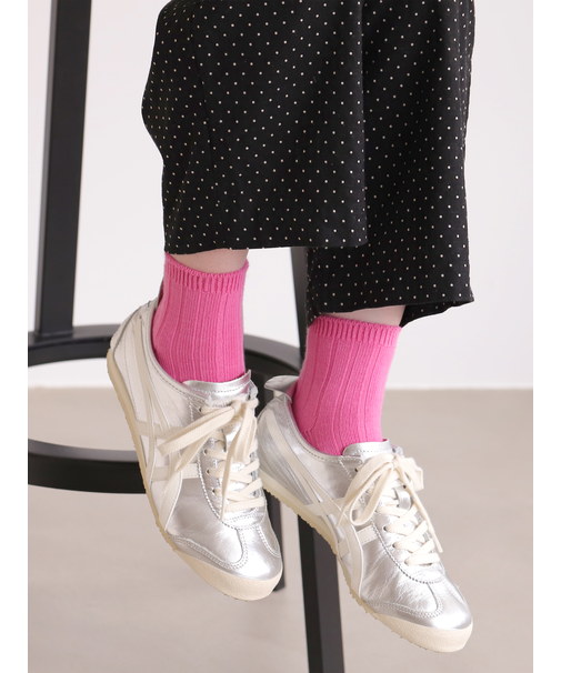 【定番】太リブショートソックス