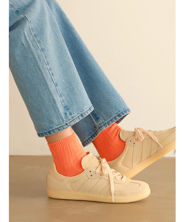 【定番】太リブショートソックス