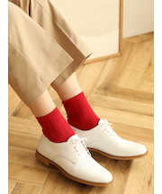 【定番】太リブショートソックス