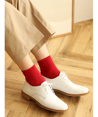 【定番】太リブショートソックス