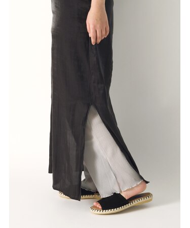 縫製ドットチュールメロウレギンス11分丈