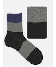 【Tabio MEN】ゴムなし太切り替えショートソックス