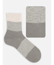 【Tabio MEN】ゴムなし太切り替えショートソックス