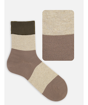 【Tabio MEN】ゴムなし太切り替えショートソックス