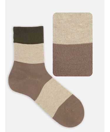 【Tabio MEN】ゴムなし太切り替えショートソックス