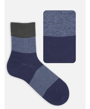 【Tabio MEN】ゴムなし太切り替えショートソックス