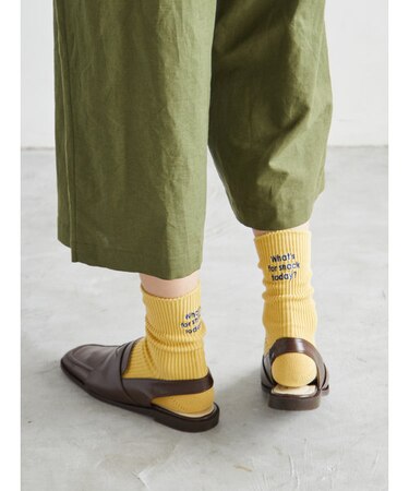 メッセージ刺繍ソックス