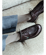 【Tabio MEN】スーピマJQヘリンボーンロングホーズ