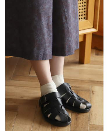 1×1リブちょい長ショートソックス