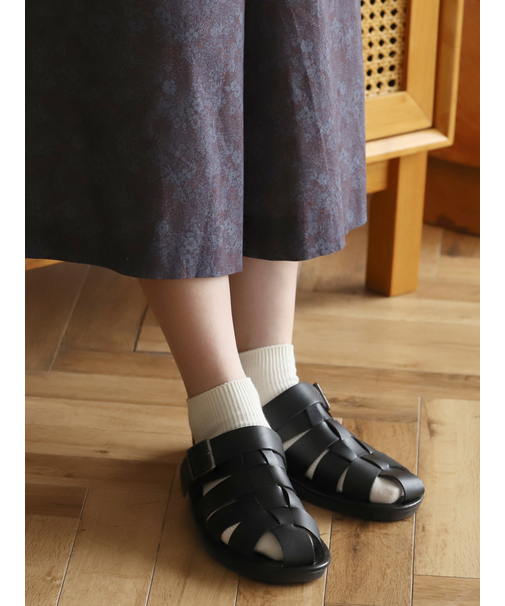 1×1リブちょい長ショートソックス