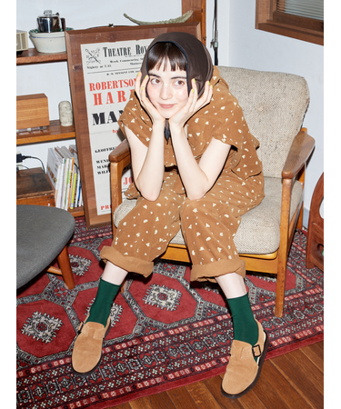 くるくるベタショートソックス