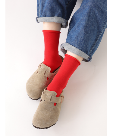 くるくるベタショートソックス