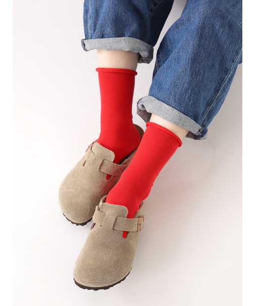 くるくるベタショートソックス