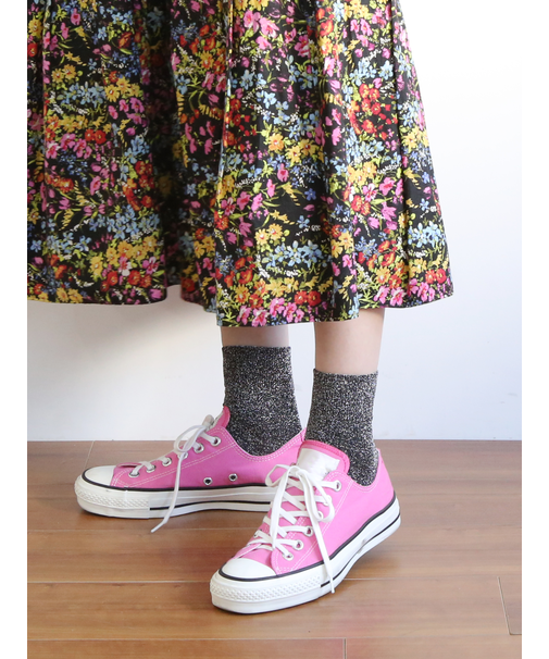 【定番】ラメゴム長ショートソックス