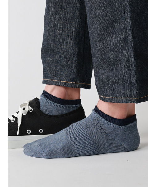 【Tabio MEN】定番/サポート入り2枚重ねスニーカー丈ソックス(25.0～27.0cm)