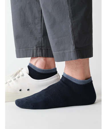 【Tabio MEN】定番/サポート入り2枚重ねスニーカー丈ソックス(25.0～27.0cm)