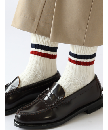 【Tabio MEN】2色ラインショートソックス