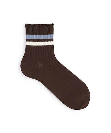 【Tabio MEN】2色ラインショートソックス