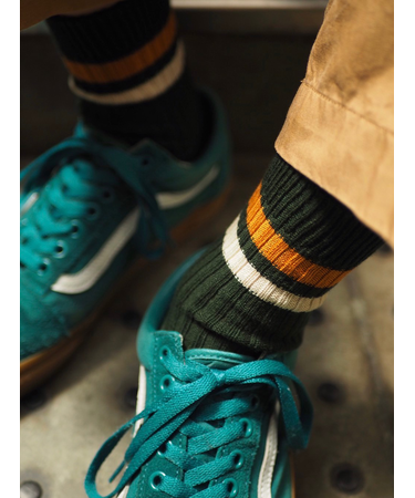 【Tabio MEN】2色ラインショートソックス