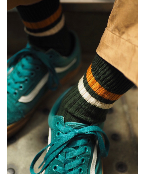 【Tabio MEN】2色ラインショートソックス